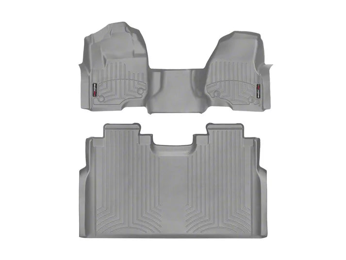 WeatherTech Grey Front and Rear Floorliners - Over The Hump Fits -20-19 F-250 F-350 F-450 F-550 4610321-466974
