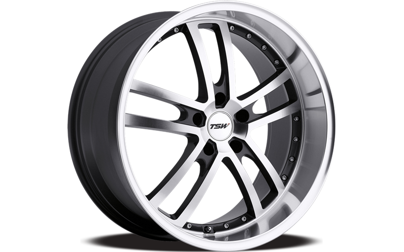 ~(33 lbs. 21X21X11)~ TSW CADWELL 19x9.5 5/114.3 ET40 CB76.1 GUNMETAL MIRROR CUT FACE/LIP