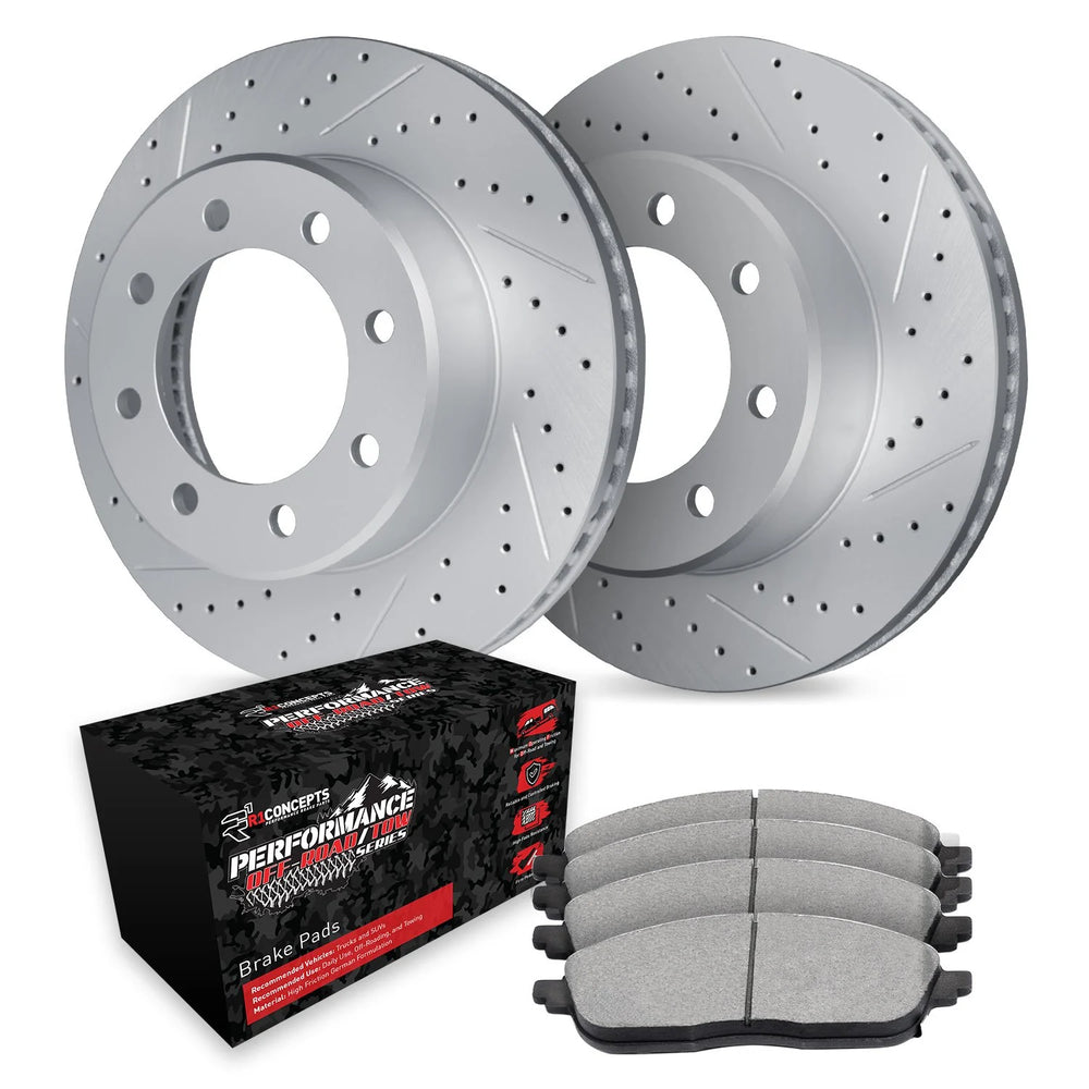 R1 Concepts Brake Rotor- Slotted - Silver Fits Chevrolet P30