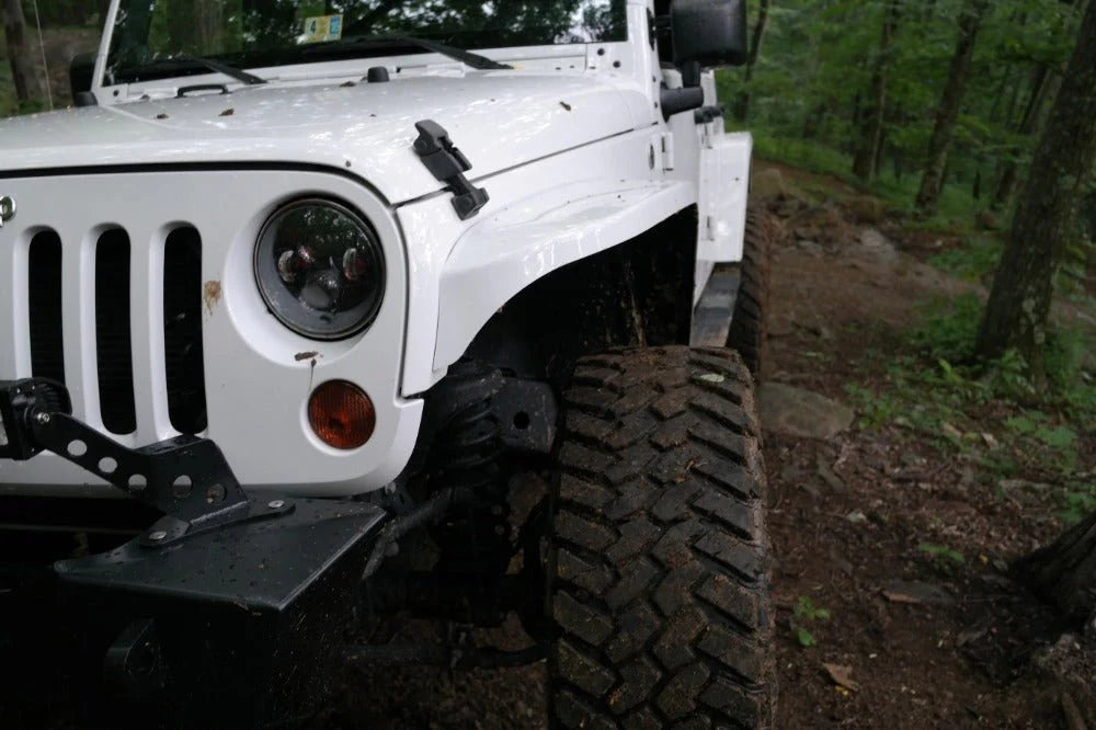 ~(45 lbs. 72X16X11)~ 18-Current - JL-JLU Kelvin Rear Bumper w/ Tow Shackle AND Sensors - Textured Black Powder Coat Alum Textured Black PC