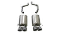 2.5 Inch Axle-Back Xtreme Dual Exhaust Black 4.0 Inch Tips 09-13 Corvette C6 6.2L V8 Stainless Steel