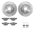 DFC 15-25 Subaru Legacy Rear Drilled & Slotted Silver Rotors with 5000 Advanced Pads w/Hardware