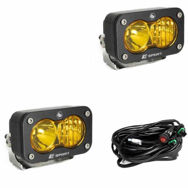 Baja Designs S2 Sport Driving Combo Pattern Pair LED Work Light - Amber