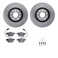 R1 Concepts Brake Rotor- Blank with Optimum Oe Pads Hdw Fits Audi A4