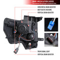 PROJECTOR HEADLIGHT - GLOSSY BLACK HOUSING - CLEAR LENS
