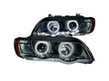 ANZO 2000-2003 BMW X5 Projector Headlights w/ Halo Black