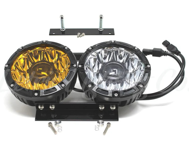 Letric Lighting Road Glide Dual 7 In (Blk Powdercoat/ Alum Bracket)
