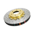 DBA 00-05 Mitsubishi Evo 5/6/7/8 / 06-08 Evo 9 Black Front Drilled & Slotted 5000 Series