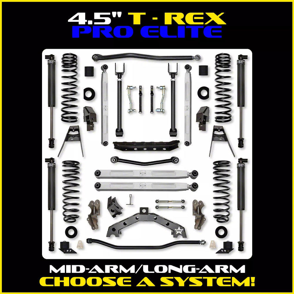 18C WRANGLER JL 2DR 4.5IN TREX PRO ELITE HYBRID SYS FRONT & REAR