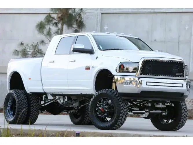 2010-2018 RAM 4500 Front Bumper - Alpha Series Light Center no parking sensor cutouts 3.5 Width; Bare Metal