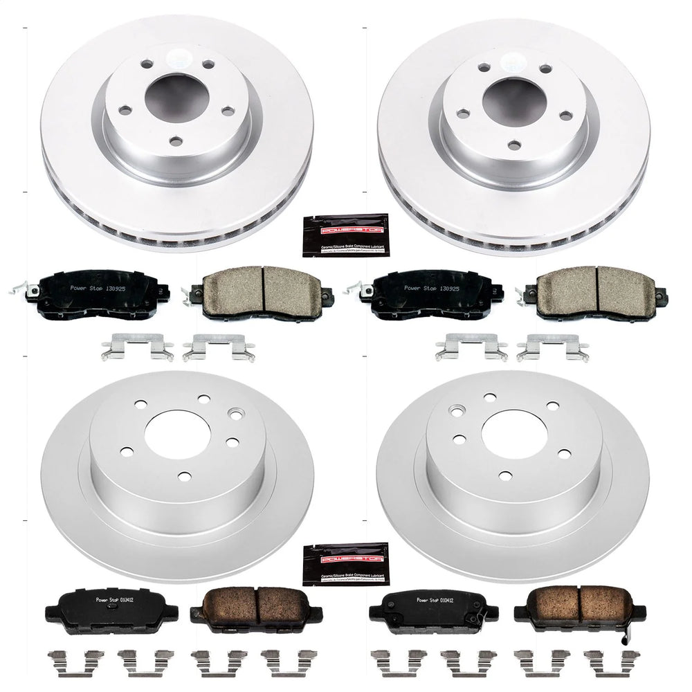 Power Stop 13-18 Nissan Altima Front & Rear Z17 Evolution Geomet Coated Brake Kit