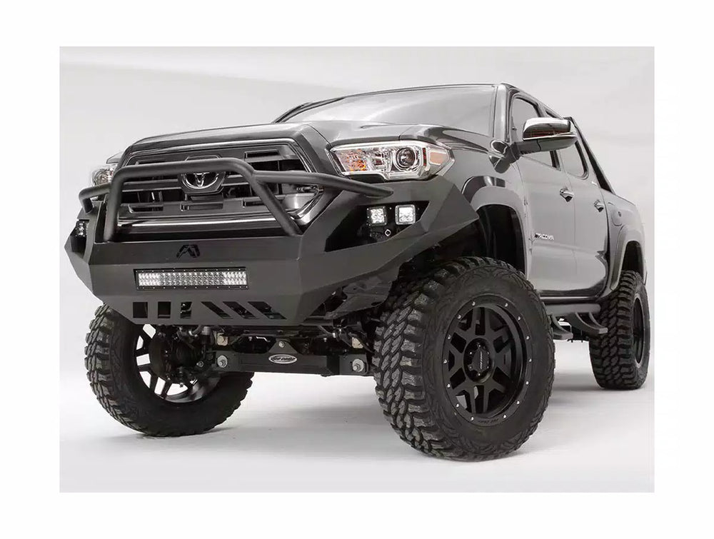 16-C TACOMA VENGEANCE FRONT BUMPER W PRE-RUNNER GUARD MATTE BLACK