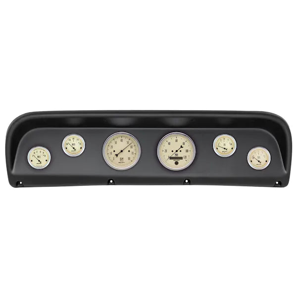 6772 FORD TRUCK DIRECT FIT DASH KIT TACH/MPH/FUEL/OIL P/WTMP/VOLT ANTIQUE BEIGE
