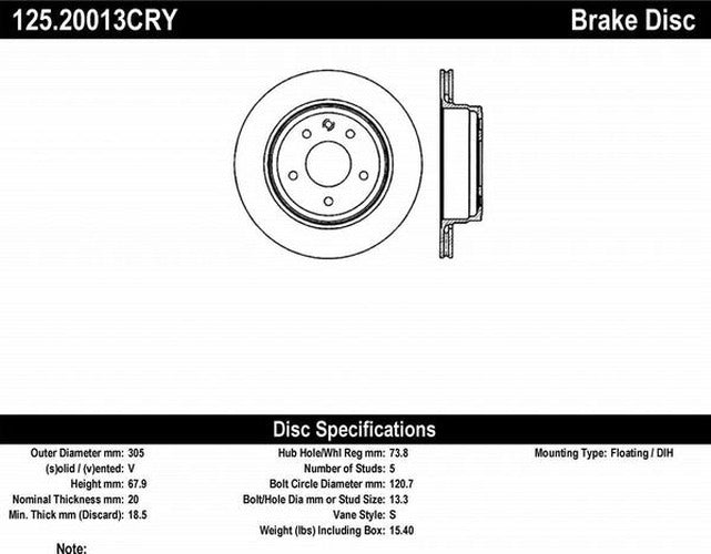 CRYOSTOP HIGH CARBON BLANK ROTOR