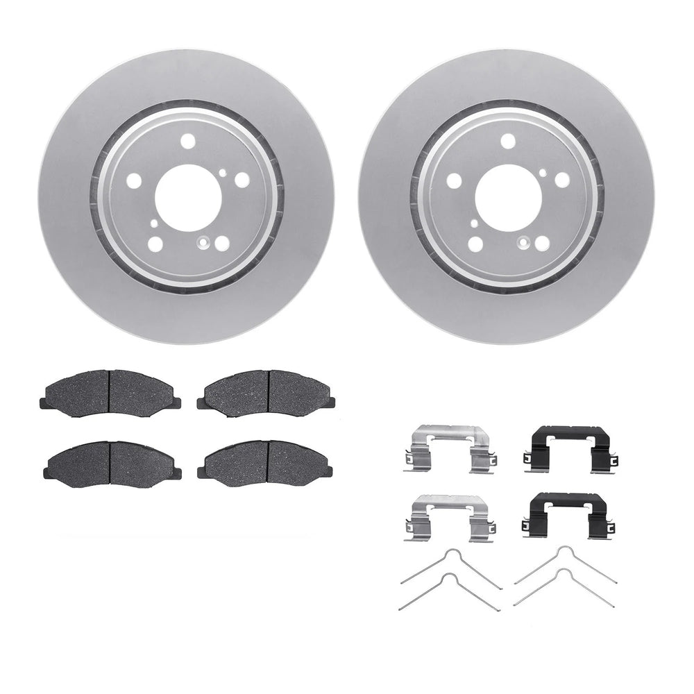 R1 18-25 Honda Odyssey Front Carbon Coated Brake Rotor Set w/Ceramic Pads and Hardware