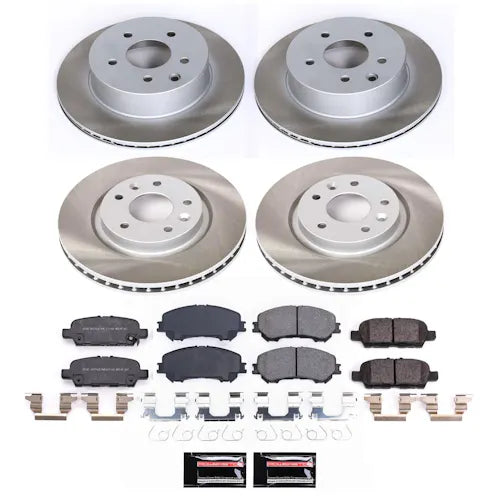 Power Stop 14-20 Nissan Rogue Front and Rear Semi-Coated Rotor Kit