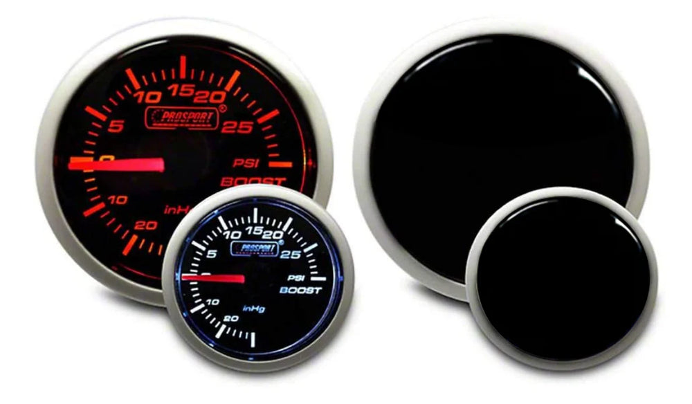 ProSport Boost Gauge Electrical w/Sender Amber/White 52mm Universal