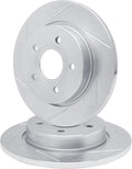 R1 Concepts Brake Rotor- Slotted - Silver