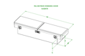 CROSSBODY TOOLBOX 16X20X70 DIAMOND PLATE GLOSS BLACK