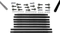 Radius Rod Complete Kit For 600 Black