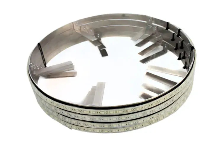 CLEAR COLOR 17IN LED WHEEL KIT IN GREEN 4 MOUNTING RINGS RECESSED W/ IP68 GRE