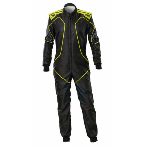 OMP KS-3X ART OVERALL FIA 8877-2022 (KIDS) BLACK / FLUO YELLOW SZ 120