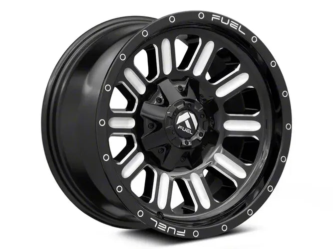 ~(52 lbs. 25X25X13)~ HARDLINE 22x10 5x114.30/5x127.00 GLOSS BLACK MILLED (-18 mm)