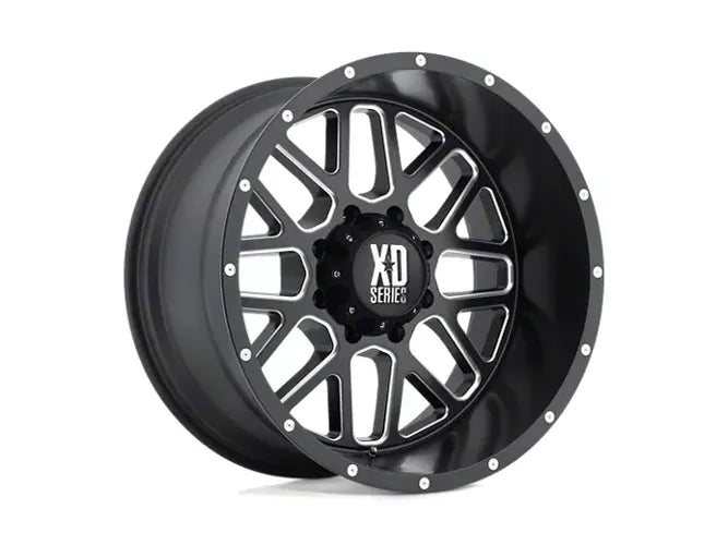 GRENADE 18X9 5X5.0 12MM SATIN BLACK MILLED