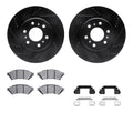 R1 E- Line Series Brake Rotor - D/S - Black w/ Ceramic Pads Hdw Fits Buick Terraza