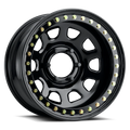Raceline RT51 Daytona Rock 17x8in/8x165.1 BP/-25mm Offset/130.81mm Bore - Gloss Black Beadlock Wheel