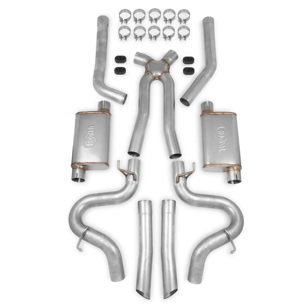 LS Swap Exhaust System 1978-1987 GM G-Body 3-Inch Dual Stainless Steel Natural Finish Fits All Except El Caminos W, 118-Inch Wheelbase Aggressive To Moderate Sound Hooker BlackHeart