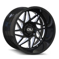 CALI OFF-ROAD GEMINI 9112 GLOSS BLACK MILLED SPOKES 20X12 8-165.1 -51MM 125.2MM