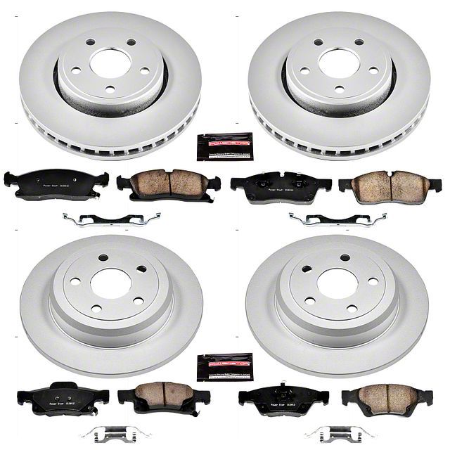 Power Stop 11-19 Dodge Durango Front & Rear Z17 Evolution Geomet Coated Brake Kit