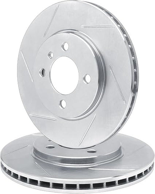 R1 Concepts Brake Rotor- Slotted - Silver Fits Renault Fuego