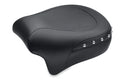 Mustang 97-07 Harley Rd King,06-07 Str Glide,00-01 Eagle Touring Passenger Seat w/Blk Pearls - Black