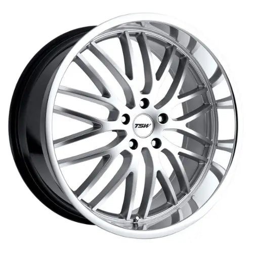 ~(34 lbs. 21X21X10)~ TSW SNETTERTON 19x8.0 5/112 ET45 CB72.1 HYPSIL MIRROR LIP