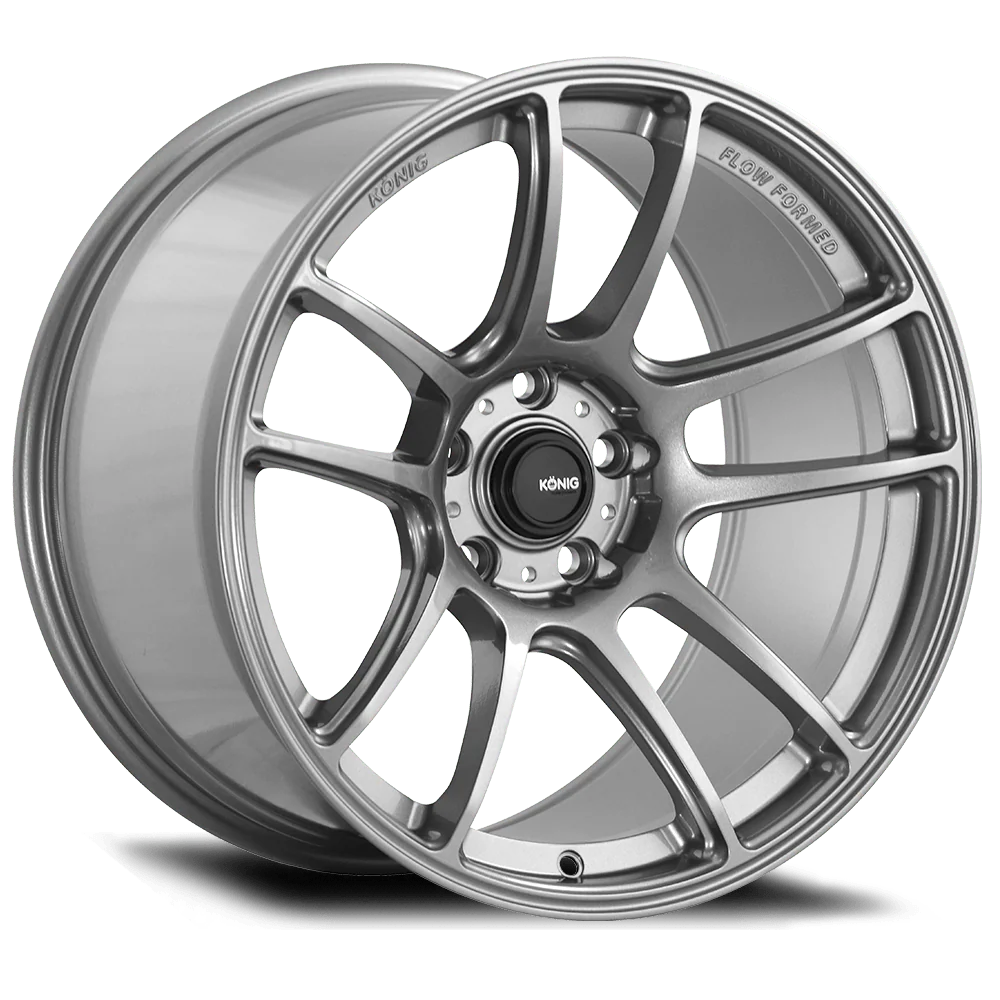 Konig Heliogram 16X8 4X108 ET40 Titanium Metallic Knurled Bead Flow Formed