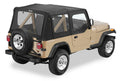 Sailcloth Replace-a-Top Black Sailcloth Jeep 88-95 Wrangler; Includes upper door skins; Clear side and rear windows