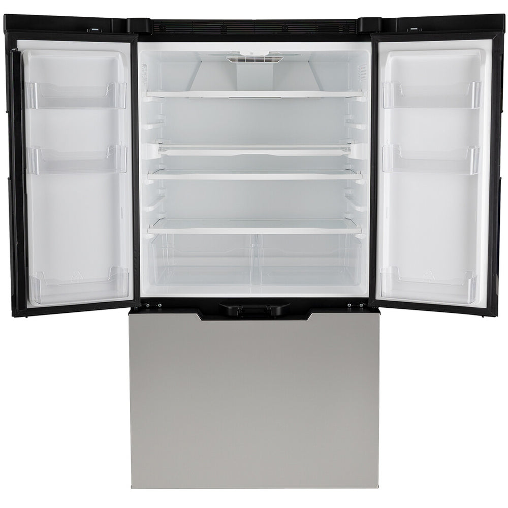 SUNRISE 20 CU FT 12V DC REFRIGERATOR SILVER PCM W/ICE MAKER