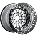 Weld Tuner Import Drag 13x11 / 4x100mm BP / 4.5in. BS Black Center Black Double Beadlock M/T Wheel