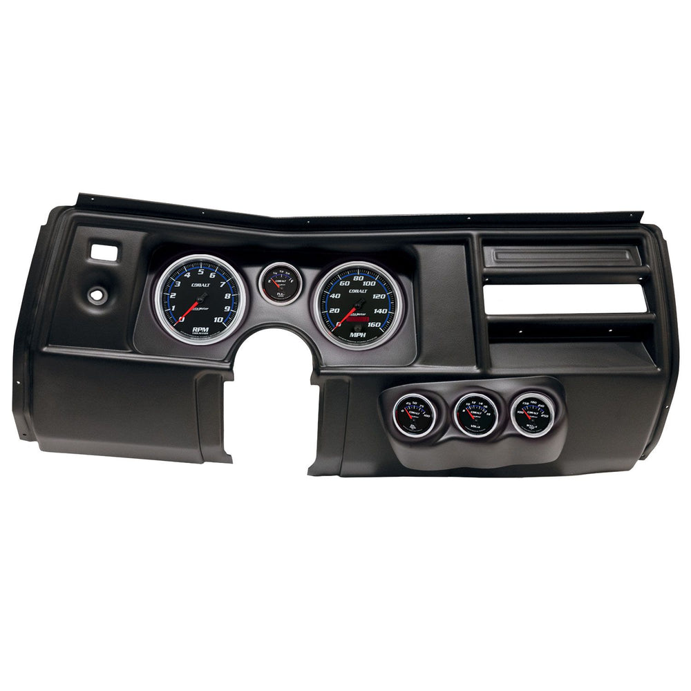 69 CHEVY CHEVELLE NO VENT 5IN X 2 & 21/16IN X 4 DIRECT FIT DASH KIT COBALT
