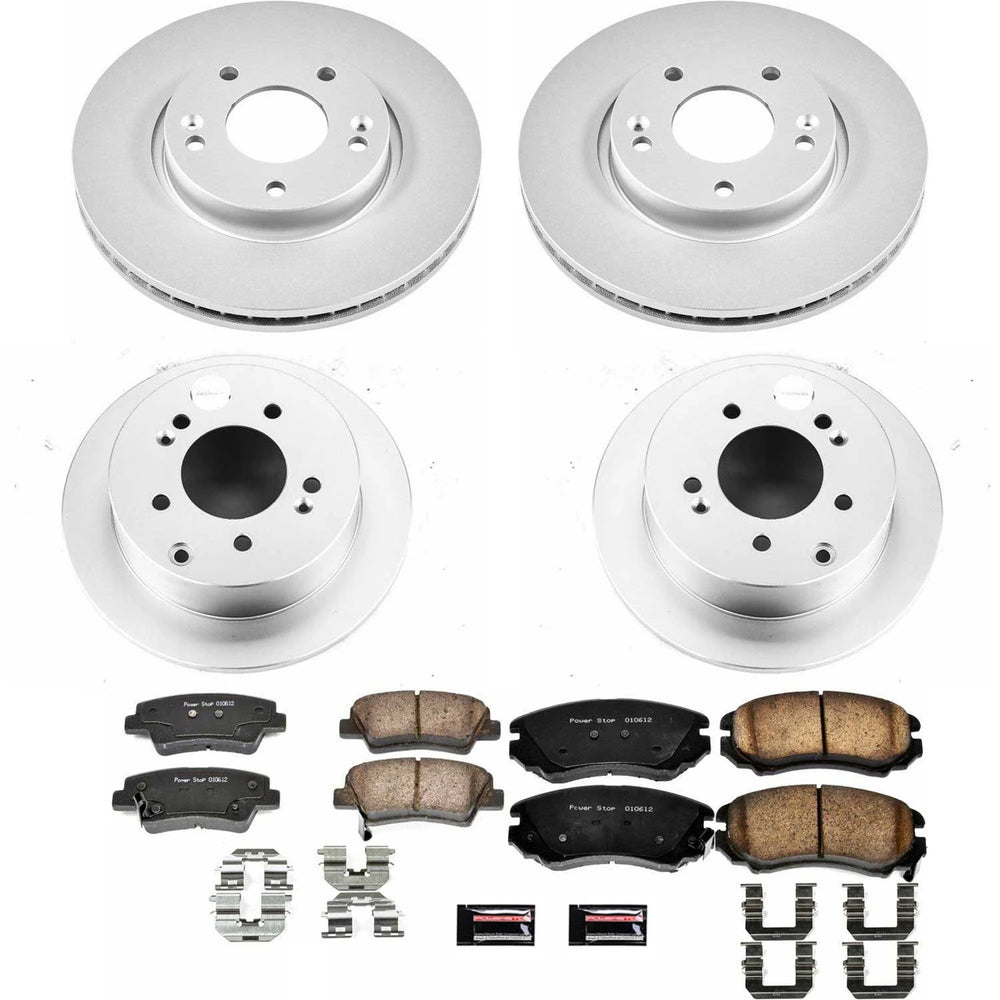 Power Stop 12-13 Kia Soul Front & Rear Z17 Evolution Geomet Coated Brake Kit