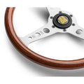Momo Indy Steering Wheel 350 mm - Mahogany Wood/Brushed Spokes