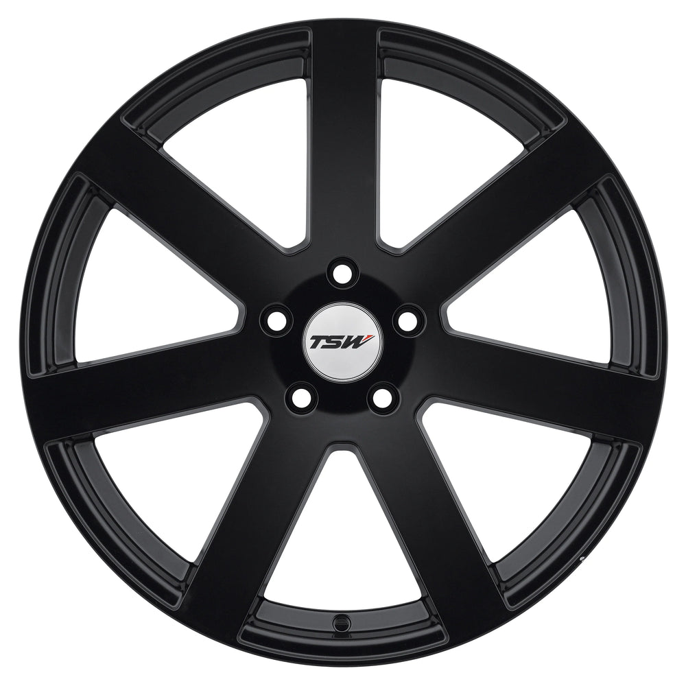 ~(38 lbs. 19X19X10)~ TSW BARDO 17x8.0 5/120 ET35 CB76.1 MATTE BLACK