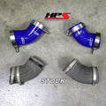 HPS Performance Black Reinforced Silicone Intercooler Hose Kit for Mitsubishi 03-07 Lancer EVO 8 9 MR US-Spec