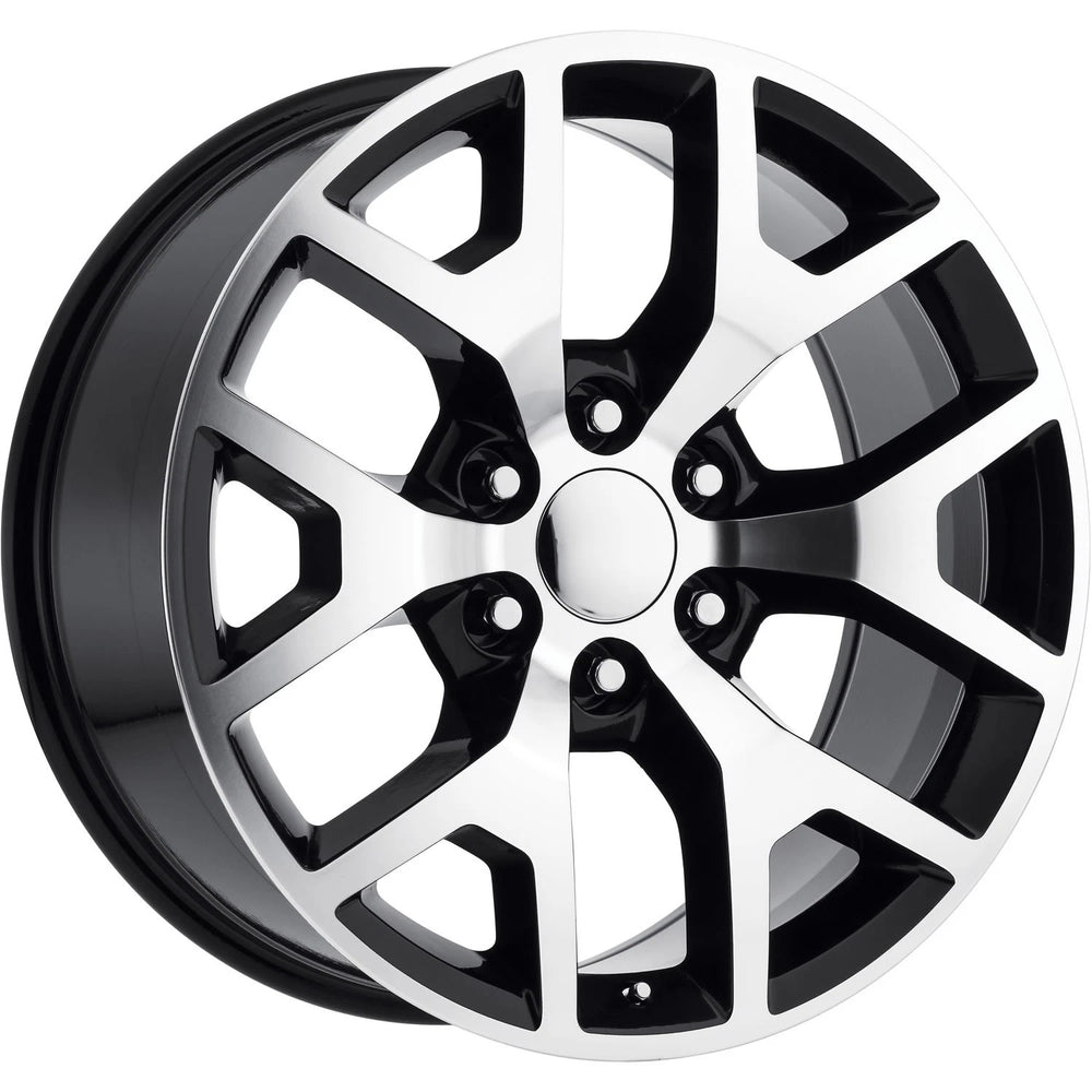 REV WHEELS REPLICA 586 SERIES 20X9 6x139.7/6x5.5 +27MM OS MACH/FACE GLOSS BLACK