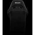 Braum Falcon X Series FIA Approved Fixed Back Racing Seat - Red Leatherette (Black Stitching Black Piping) - BRR8-RDBP