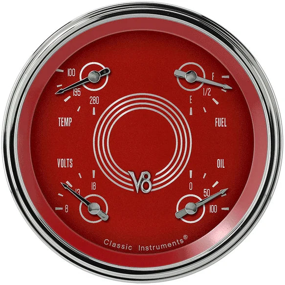 V8 RED STEELIE 5IN QUAD 0-30ohm