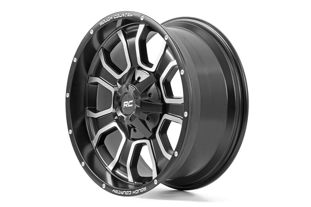 ~(50 lbs. 22X22X11)~ Rough Country One-Piece Series 93 Wheel 20x10 (8x6.5)