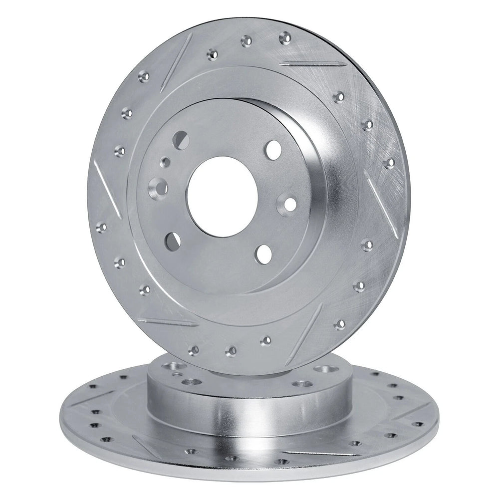 R1 Concepts Brake Rotor- D/S - Silver Fits Honda Accord